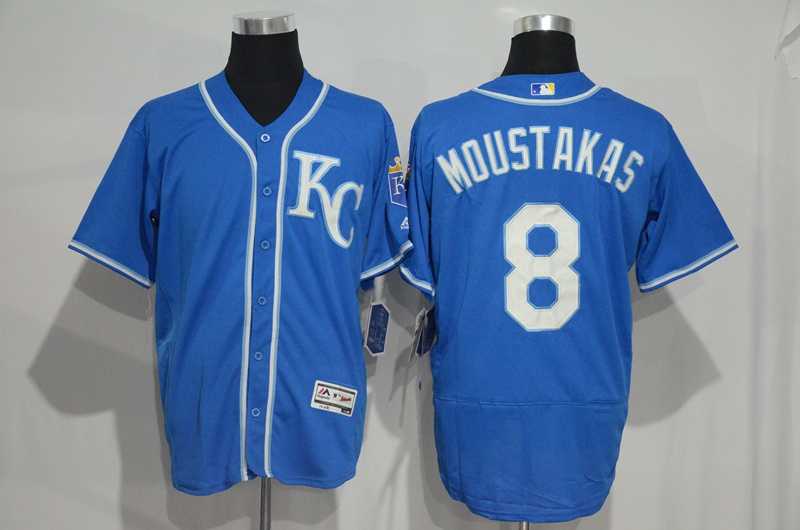 Kansas City Royals #8 Mike Moustakas Light Blue KC 2016 Flexbase Collection Stitched Baseball Jersey,We sell and wholesale Kansas City Royals #8 Mike Moustakas Light Blue KC 2016 Flexbase Collection Stitched Baseball Jersey on line form chian!