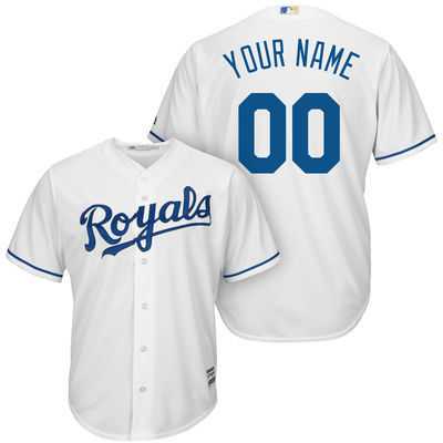 Kansas City Royals Customized White Men's New Cool Base Stitched MLB Jersey,We sell and wholesale Kansas City Royals Customized White Men's New Cool Base Stitched MLB Jersey on line form chian!