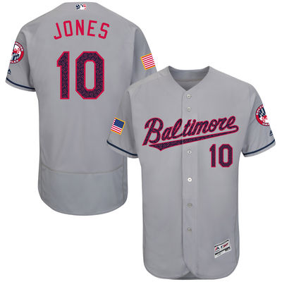 Baltimore Orioles #10 Adam Jones Gray 2016 Fashion Stars & Stripes Flexbase Stitched Baseball Jersey Jiasu,We sell and wholesale Baltimore Orioles #10 Adam Jones Gray 2016 Fashion Stars & Stripes Flexbase Stitched Baseball Jersey Jiasu on line form chian!