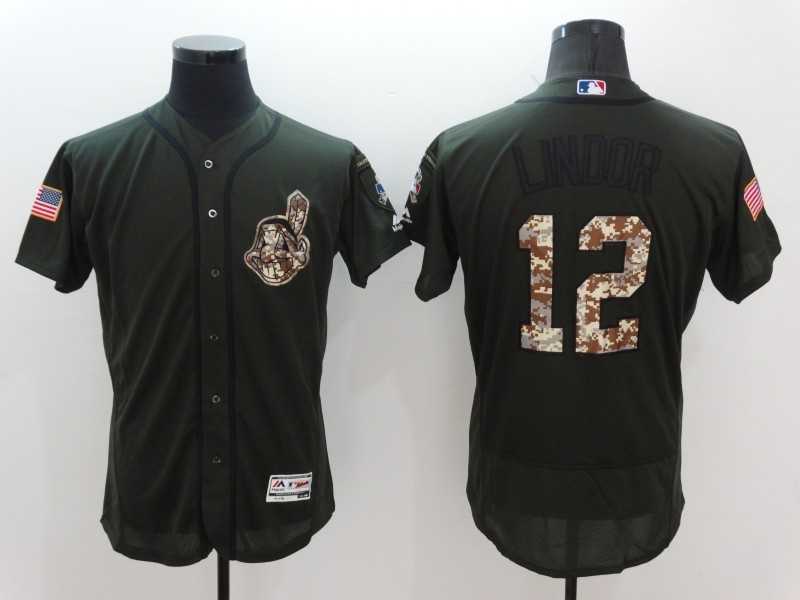 Cleveland Indians #12 Francisco Lindor Green Salute To Service 2016 Flexbase Collection Stitched Baseball Jersey,We sell and wholesale Cleveland Indians #12 Francisco Lindor Green Salute To Service 2016 Flexbase Collection Stitched Baseball Jersey on line form chian!