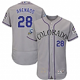 Colorado Rockies #28 Nolan Arenado Gray 2016 All Star Flexbase Collection Signature Stitched Jersey Jiasu,baseball caps,new era cap wholesale,wholesale hats
