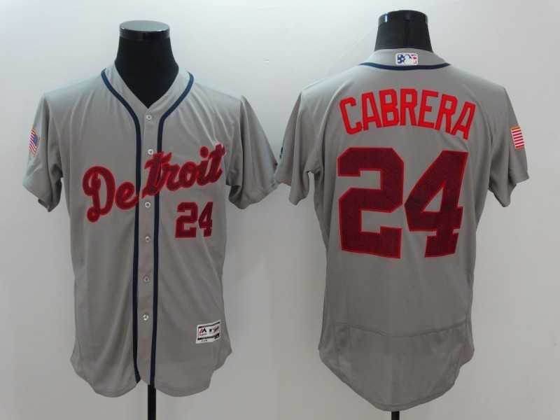 Detroit Tigers #24 Miguel Cabrera Gray USA Independence Day 2016 Flexbase Collection Stitched Jersey,We sell and wholesale Detroit Tigers #24 Miguel Cabrera Gray USA Independence Day 2016 Flexbase Collection Stitched Jersey on line form chian!