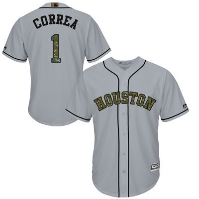Houston Astros #1 Carlos Correa Gray New Cool Base 2016 Memorial Day Stitched Baseball Jersey Jiasu,We sell and wholesale Houston Astros #1 Carlos Correa Gray New Cool Base 2016 Memorial Day Stitched Baseball Jersey Jiasu on line form chian!