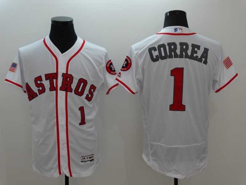 Houston Astros #1 Carlos Correa White USA Independence Day 2016 Flexbase Collection Stitched Jersey,We sell and wholesale Houston Astros #1 Carlos Correa White USA Independence Day 2016 Flexbase Collection Stitched Jersey on line form chian!