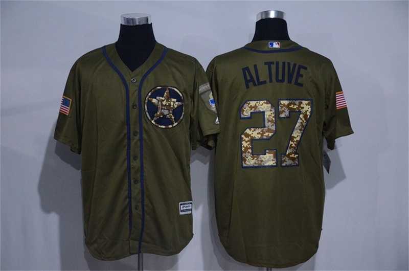 Houston Astros #27 Jose Altuve Green Salute to Service Stitched Baseball Jersey,We sell and wholesale Houston Astros #27 Jose Altuve Green Salute to Service Stitched Baseball Jersey on line form chian!