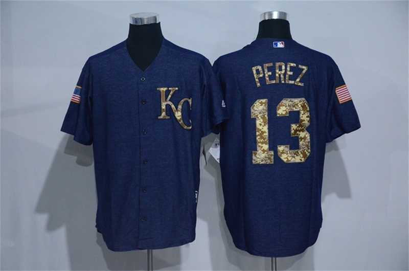 Kansas City Royals #13 Salvador Perez Denim Blue Camo Stitched Baseball Jersey,We sell and wholesale Kansas City Royals #13 Salvador Perez Denim Blue Camo Stitched Baseball Jersey on line form chian!