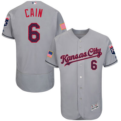 Kansas City Royals #6 Lorenzo Cain Gray 2016 Fashion Stars & Stripes Flexbase Stitched Baseball Jersey Jiasu,We sell and wholesale Kansas City Royals #6 Lorenzo Cain Gray 2016 Fashion Stars & Stripes Flexbase Stitched Baseball Jersey Jiasu on line form chian!