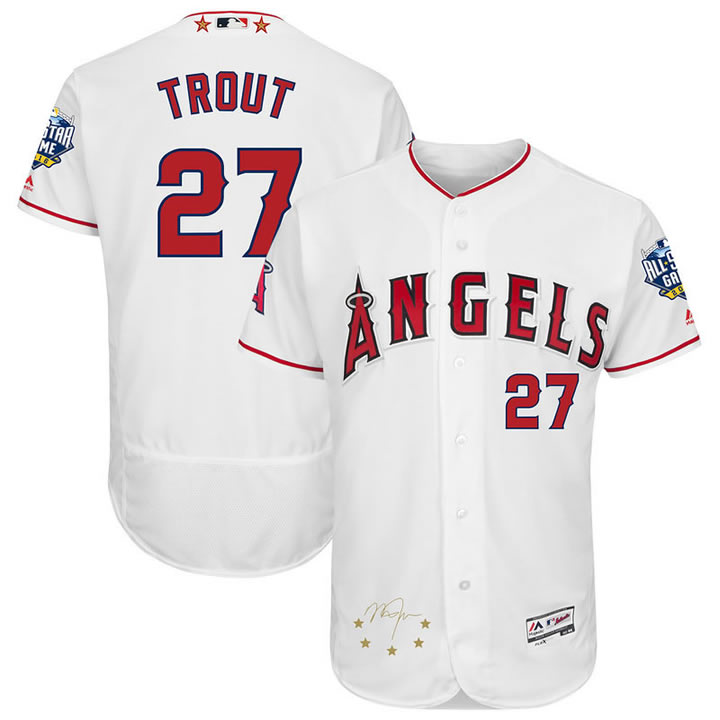 Los Angeles Angels Of Anaheim #27 Mike Trout White 2016 All Star Flexbase Collection Signature Stitched Jersey Jiasu,We sell and wholesale Los Angeles Angels Of Anaheim #27 Mike Trout White 2016 All Star Flexbase Collection Signature Stitched Jersey Jiasu on line form chian!