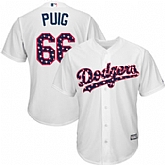 Los Angeles Dodgers #66 Yasiel Puig White 2016 Fashion Stars & Stripes Flexbase Stitched Baseball Jersey Jiasu,baseball caps,new era cap wholesale,wholesale hats