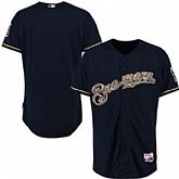 Milwaukee Brewers Blank Navy Blue Camo Cool Base Stitched Baseball Jersey Jiasu,baseball caps,new era cap wholesale,wholesale hats