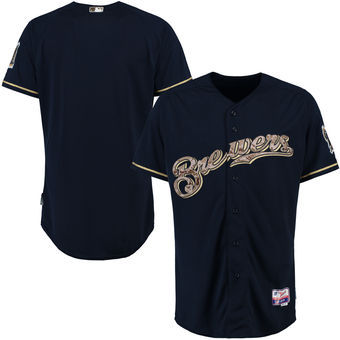 Milwaukee Brewers Customized Navy Blue Camo Cool Base Stitched Baseball Jersey,We sell and wholesale Milwaukee Brewers Customized Navy Blue Camo Cool Base Stitched Baseball Jersey on line form chian!