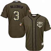 Minnesota Twins #3 Harmon Killebrew Green Salute to Service Stitched Baseball Jersey Jiasu,baseball caps,new era cap wholesale,wholesale hats