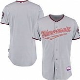 Minnesota Twins Blank Gray Camo Cool Base Stitched Baseball Jersey Jiasu,baseball caps,new era cap wholesale,wholesale hats