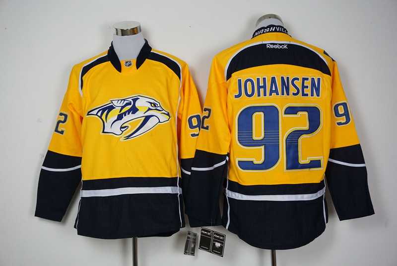 Nashville Predators #92 Johansen Yellow Stitched NHL Jersey,We sell and wholesale Nashville Predators #92 Johansen Yellow Stitched NHL Jersey on line form chian!