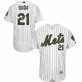 New York Mets #21 Lucas Duda White(Blue Strip) Flexbase Collection 2016 Memorial Day Stitched Baseball Jersey Jiasu