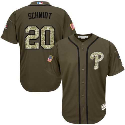 Philadelphia Phillies #20 Mike Schmidt Green Salute to Service Stitched Baseball Jersey Jiasu,We sell and wholesale Philadelphia Phillies #20 Mike Schmidt Green Salute to Service Stitched Baseball Jersey Jiasu on line form chian!