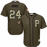 Pittsburgh Pirates #24 Barry Bonds Green Salute to Service Stitched Baseball Jersey Jiasu,baseball caps,new era cap wholesale,wholesale hats