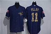 Toronto Blue Jays #11 Kevin Pillar Denim Blue Camo Stitched Baseball Jersey,baseball caps,new era cap wholesale,wholesale hats