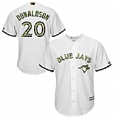 Toronto Blue Jays #20 Josh Donaldson White New Cool Base 2016 Memorial Day Stitched Baseball Jersey Jiasu,baseball caps,new era cap wholesale,wholesale hats