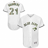 Toronto Blue Jays #21 Michael Saunders White Flexbase Collection 2016 Memorial Day Stitched Baseball Jersey Jiasu,baseball caps,new era cap wholesale,wholesale hats