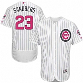 Chicago Cubs #23 Ryne Sandberg White (Blue Strip) Flexbase Collection 2016 Mother's Day Stitched Baseball Jersey Jiasu
