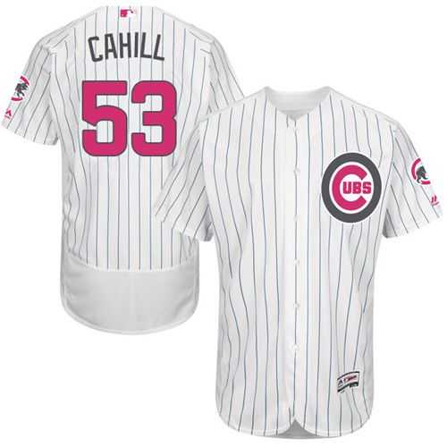 Chicago Cubs #53 Trevor Cahill White (Blue Strip) Flexbase Collection 2016 Mother's Day Stitched Baseball Jersey Jiasu,We sell and wholesale Chicago Cubs #53 Trevor Cahill White (Blue Strip) Flexbase Collection 2016 Mother's Day Stitched Baseball Jersey Jiasu on line form chian!