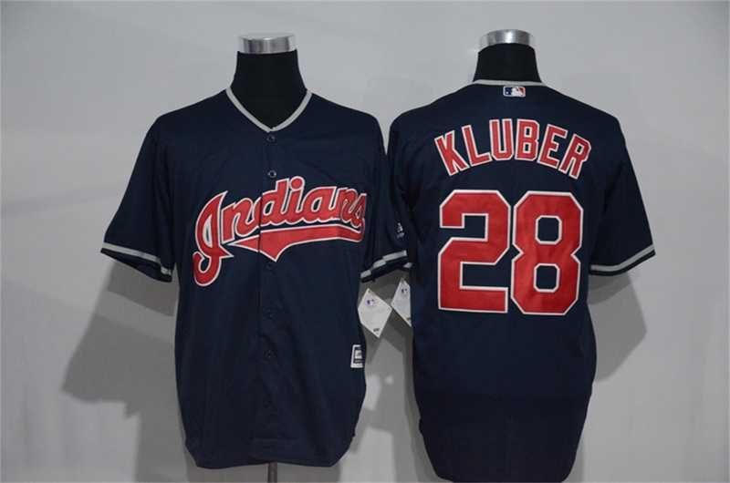 Cleveland Indians #28 Corey Kluber Navy Blue New Cool Base Stitched Baseball Jersey,We sell and wholesale Cleveland Indians #28 Corey Kluber Navy Blue New Cool Base Stitched Baseball Jersey on line form chian!