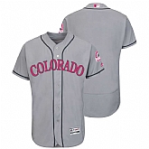 Colorado Rockies Blank Gray Road 2016 Mother's Day Flexbase Collection Stitched Baseball Jersey Jiasu,baseball caps,new era cap wholesale,wholesale hats