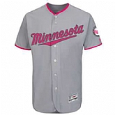 Minnesota Twins Customized Men's Gray 2016 Mother's Day Flexbase Collection Stitched Baseball Jersey,baseball caps,new era cap wholesale,wholesale hats