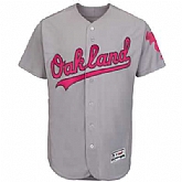 Oakland Athletics Customized Men's Gray 2016 Mother's Day Flexbase Collection Stitched Baseball Jersey,baseball caps,new era cap wholesale,wholesale hats