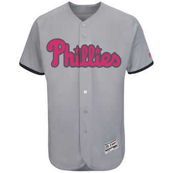 Philadelphia Phillies Gray 2016 Mother's Day Flexbase Collection Stitched Baseball Jersey Jiasu,We sell and wholesale Philadelphia Phillies Gray 2016 Mother's Day Flexbase Collection Stitched Baseball Jersey Jiasu on line form chian!