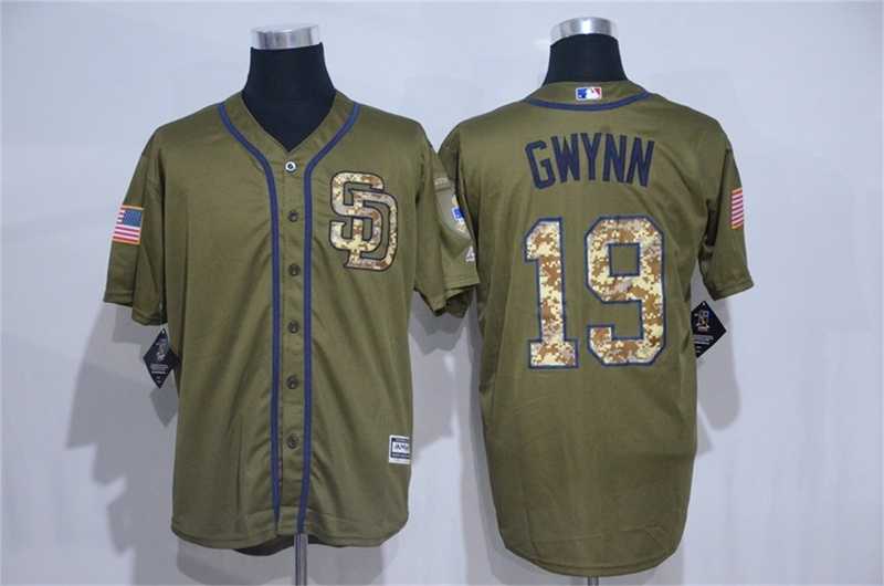 San Diego Padres #19 Tony Gwynn Green Salute to Service New Cool Base Stitched Baseball Jersey,We sell and wholesale San Diego Padres #19 Tony Gwynn Green Salute to Service New Cool Base Stitched Baseball Jersey on line form chian!