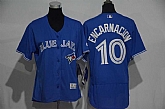 Women Toronto Blue Jays #10 Edwin Encarnacion Blue 2016 Flexbase Collection Stitched Jersey,baseball caps,new era cap wholesale,wholesale hats