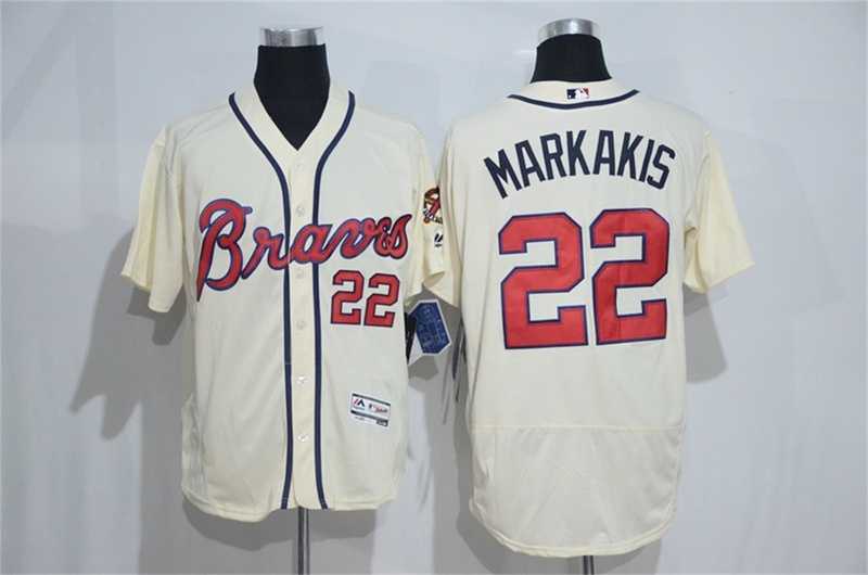 Atlanta Braves #22 Nick Markakis Cream 2016 Flexbase Collection Stitched Baseball Jersey,We sell and wholesale Atlanta Braves #22 Nick Markakis Cream 2016 Flexbase Collection Stitched Baseball Jersey on line form chian!