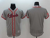 Atlanta Braves Blank Gray USA Independence Day 2016 Flexbase Collection Stitched Jersey,baseball caps,new era cap wholesale,wholesale hats