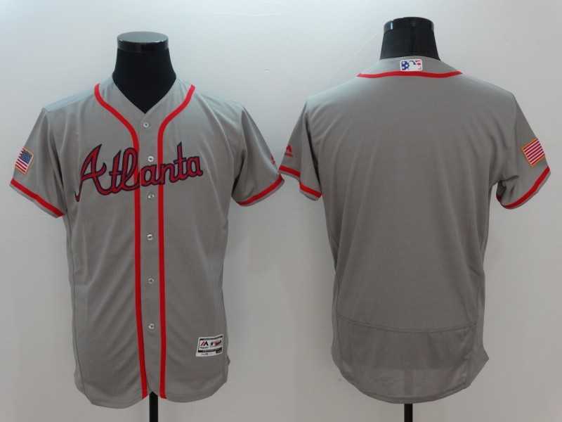 Atlanta Braves Blank Gray USA Independence Day 2016 Flexbase Collection Stitched Jersey,We sell and wholesale Atlanta Braves Blank Gray USA Independence Day 2016 Flexbase Collection Stitched Jersey on line form chian!