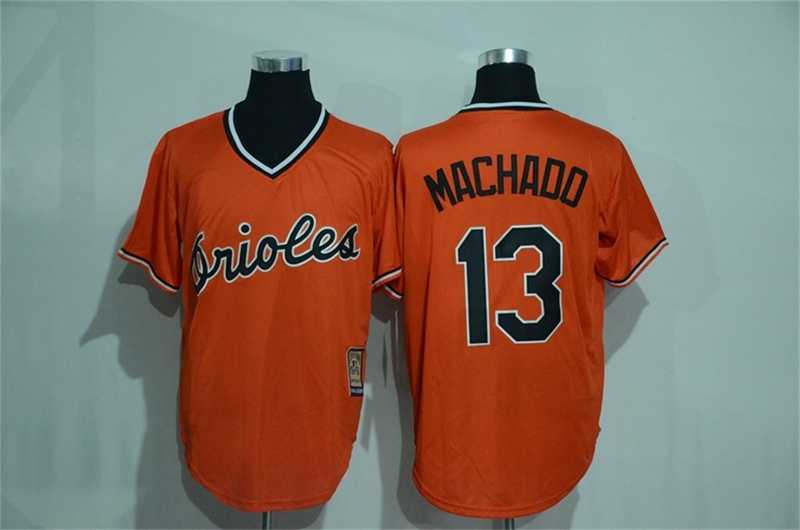 Baltimore Orioles #13 Manny Machado Mitchell And Ness Orange Stitched Pullover Jersey,We sell and wholesale Baltimore Orioles #13 Manny Machado Mitchell And Ness Orange Stitched Pullover Jersey on line form chian!
