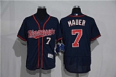 Minnesota Twins #7 Joe Mauer Navy Blue 2016 Flexbase Collection Stitched Baseball Jersey,baseball caps,new era cap wholesale,wholesale hats