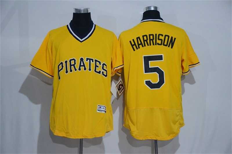 Pittsburgh Pirates #5 Josh Harrison Yellow 2016 Flexbase Collection Stitched Pullover Jersey,We sell and wholesale Pittsburgh Pirates #5 Josh Harrison Yellow 2016 Flexbase Collection Stitched Pullover Jersey on line form chian!