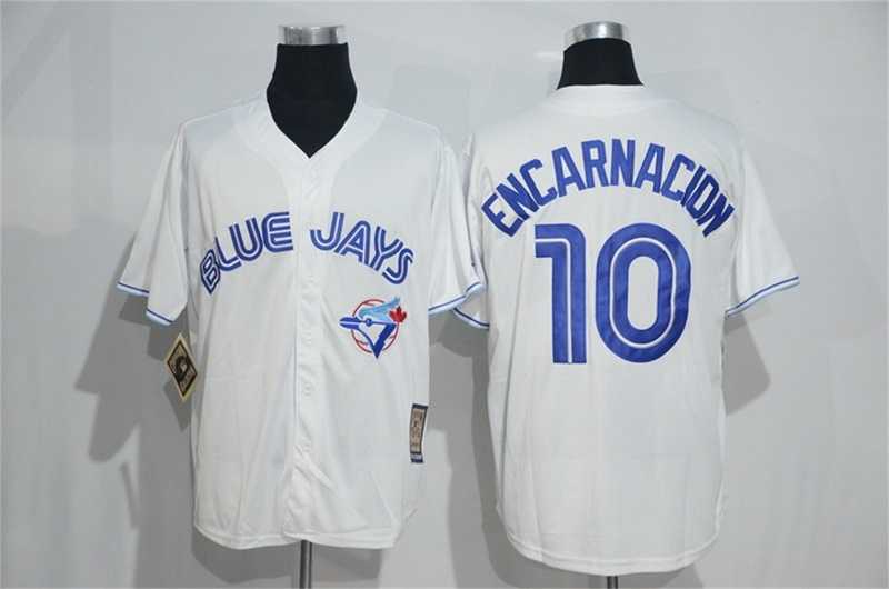 Toronto Blue Jays #10 Edwin Encarnacion Mitchell And Ness White New Cool Base Stitched Jersey,We sell and wholesale Toronto Blue Jays #10 Edwin Encarnacion Mitchell And Ness White New Cool Base Stitched Jersey on line form chian!