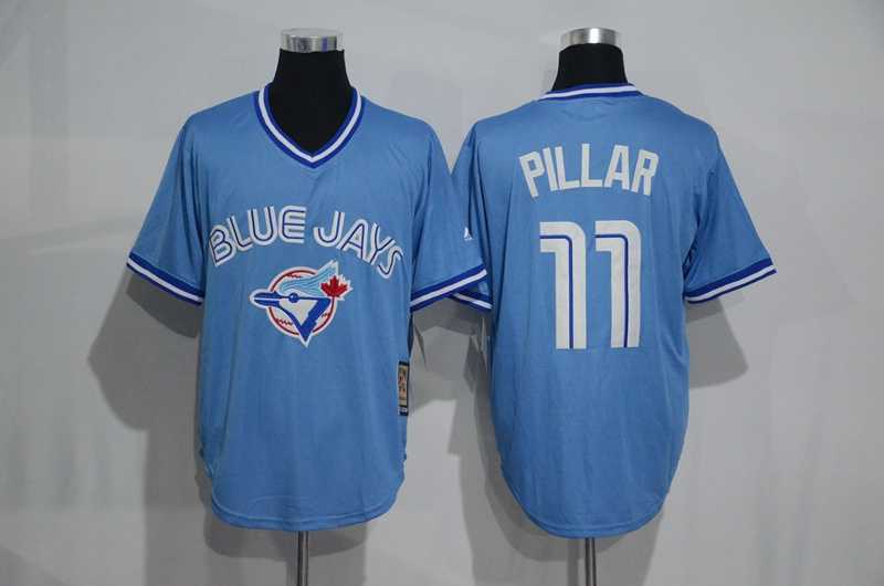 Toronto Blue Jays #11 Kevin Pillar Mitchell And Ness Light Blue Pullover Jersey,We sell and wholesale Toronto Blue Jays #11 Kevin Pillar Mitchell And Ness Light Blue Pullover Jersey on line form chian!
