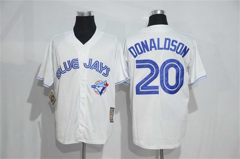 Toronto Blue Jays #20 Josh Donaldson Mitchell And Ness White New Cool Base Stitched Jersey,We sell and wholesale Toronto Blue Jays #20 Josh Donaldson Mitchell And Ness White New Cool Base Stitched Jersey on line form chian!