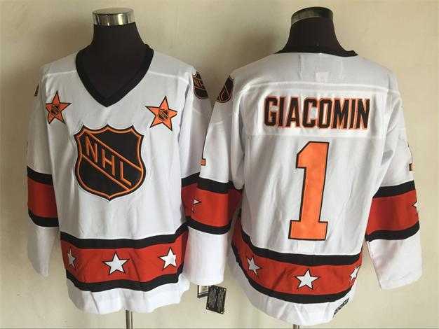 New York Rangers #1 Eddie Giacomin White-Orange All Star CCM Throwback Stitched NHL Jersey,We sell and wholesale New York Rangers #1 Eddie Giacomin White-Orange All Star CCM Throwback Stitched NHL Jersey on line form chian!