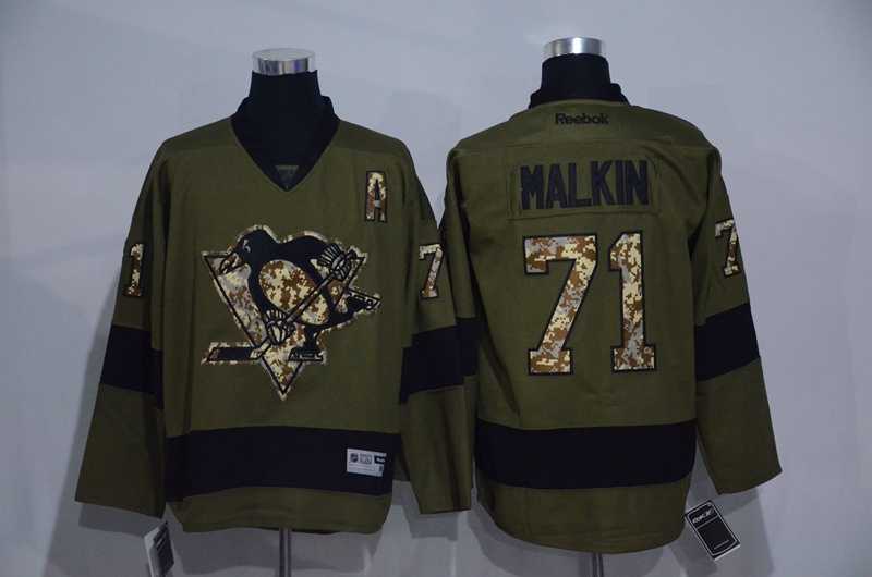 Pittsburgh Penguins #71 Evgeni Malkin Green Salute to Service Stitched Hockey Jersey,We sell and wholesale Pittsburgh Penguins #71 Evgeni Malkin Green Salute to Service Stitched Hockey Jersey on line form chian!