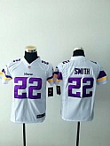 Youth Nike Minnesota Vikings #22 Harrison Smith White Team Color Stitched Game Jersey