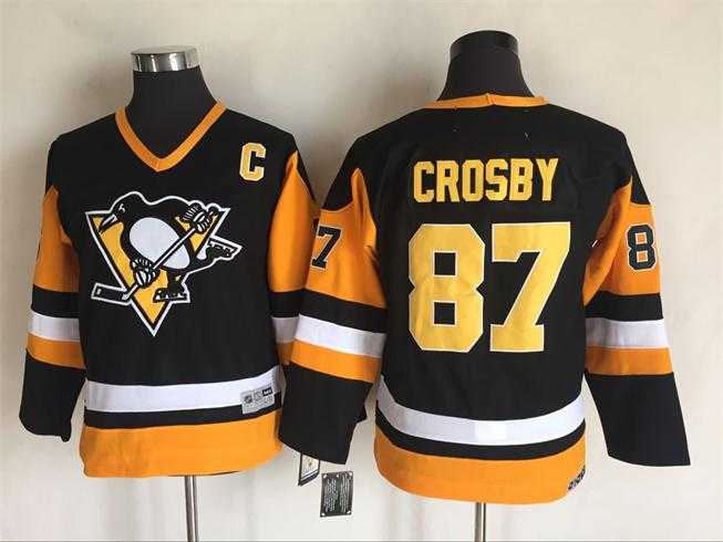 Youth Pittsburgh Penguins #87 Sidney Crosby Black CCM Throwback Stitched NHL Jersey,We sell and wholesale Youth Pittsburgh Penguins #87 Sidney Crosby Black CCM Throwback Stitched NHL Jersey on line form chian!