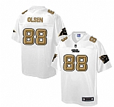 Printed Carolina Panthers #88 Greg Olsen White Men's NFL Pro Line Fashion Game Jersey