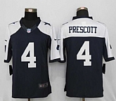 Nike Limited Dallas Cowboys #4 Prescott Blue Thanksgiving Stitched Jersey,baseball caps,new era cap wholesale,wholesale hats