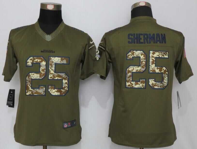 Women Limited Nike Seattle Seahawks #25 Sherman Green Salute To Service Stitched Jersey,We sell and wholesale Women Limited Nike Seattle Seahawks #25 Sherman Green Salute To Service Stitched Jersey on line form chian!