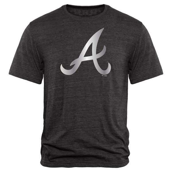 Men's Atlanta Braves Fanatics Apparel Platinum Collection Tri-Blend T-Shirt LanTian - Black,We sell and wholesale Men's Atlanta Braves Fanatics Apparel Platinum Collection Tri-Blend T-Shirt LanTian - Black on line form chian!